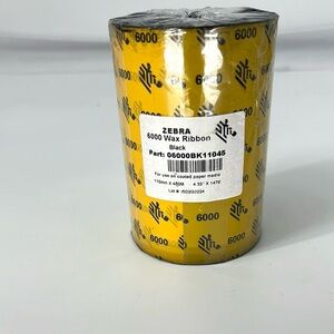 Zebra 6000 Wax Ribbon Black